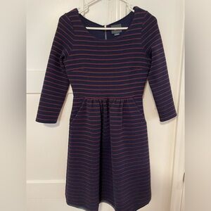 Navy and Maroon Maeve Dress